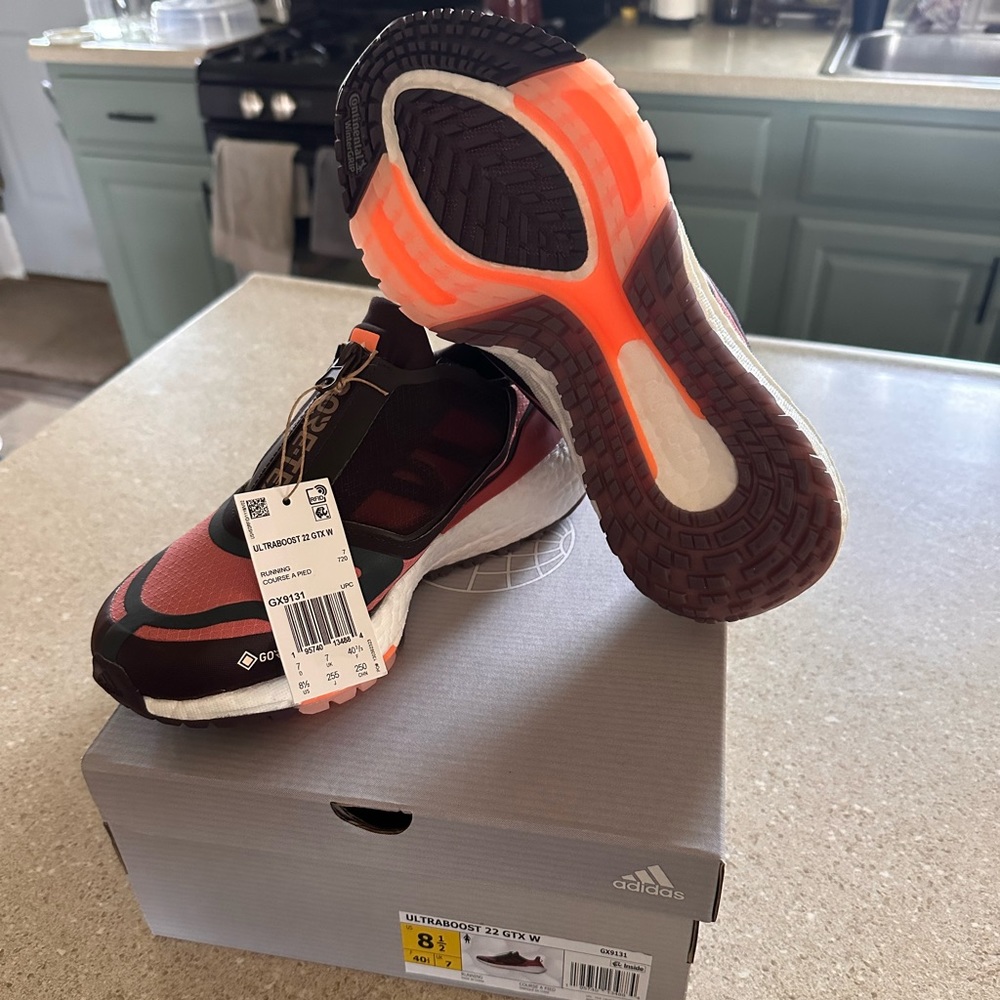 Brand new, not worn Adidas UltraBOOST Size 8.5 Running shoes, GORETEX Waterproof